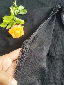 Elegant Black Dupatta 🧡