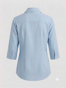 ✨Classic Blue Button-Up Shirt👕