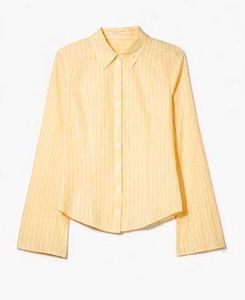 Stylish Yellow Striped Button-Up Shirt