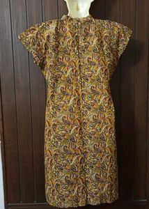 Short Sleeve Printed Collared Kurta