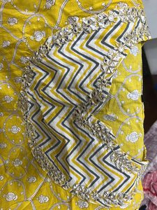 Yellow Printed Kurta Pant Set