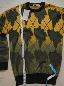 New Korean Argyle Knit Sweater