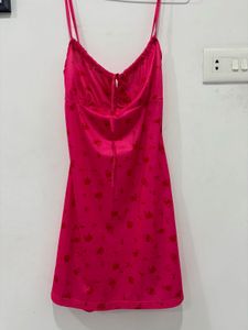 Pink Floral Mini Slip Dress
