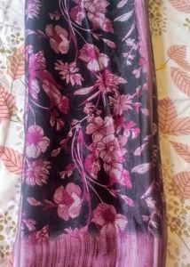beautiful multi colour black saree