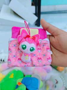 Cute Pink Cartoon Plush Toy Keychain