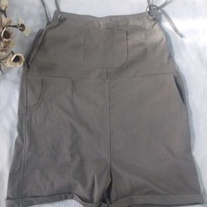 Women's Grey Short Overalls