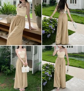 Flowy Beige Culotte Pants