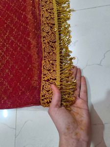 Maroon Net Dupatta