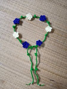 Boho Crochet Flower Hair Garland