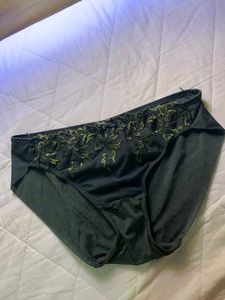 Women's Dark Grey Floral Briefs