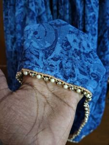 Stunning Blue Tiered Sharara Set