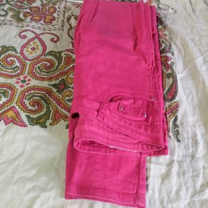 Hot pink jeans( waist 34)