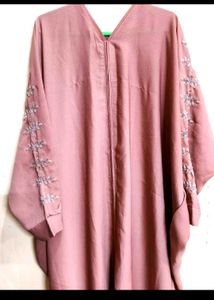 Embroidered Abaya - Pink
