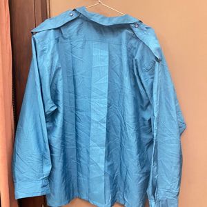 Stylish Blue Full Sleeve Shirt