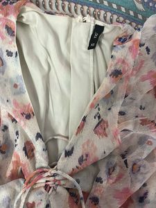 Floral Print Lace-Up Dress