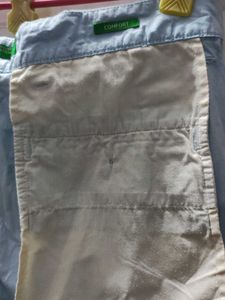 beneton Light Blue Casual Shorts