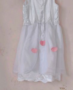 Very Pretty &amp; Cute Net With Satin Frock