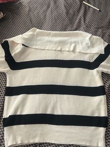 Striped Sweater with Peter Pan Collar