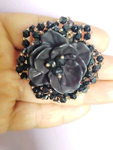 Elegant Black Rose Statement Earrings