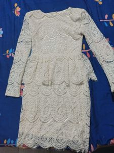Lace Peplum Dress