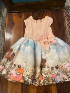 Adorable Horse Print Dress