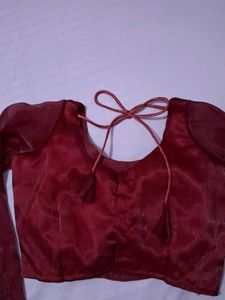 Maroon Silk Blouse