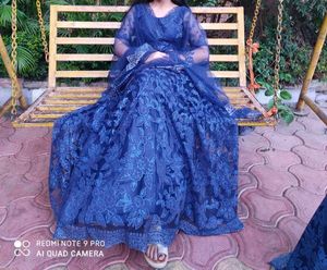 Royal Blue Embroidered Lehenga Choli