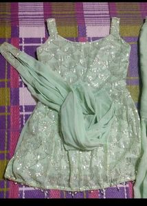 Sparkling Mint Green Kurta Set with Dupatta