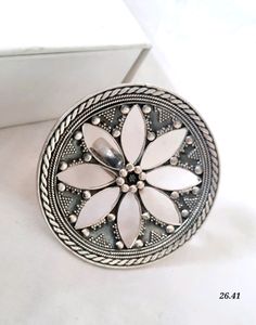 925 Silver Beautiful Oxidized Finger Big Ring