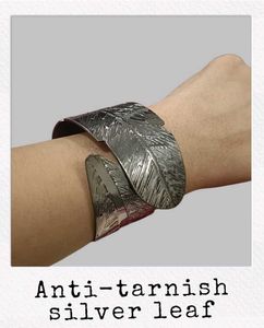 Silver Leaf Cuff Bracelet