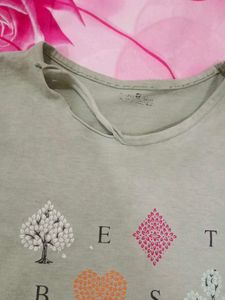 Light Green Graphic T-Shirt