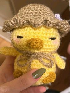 Handmade Crochet Duck Keychain