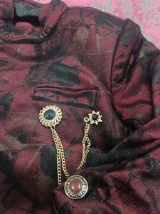 Boys Burgundy &amp; Black Party Blazer