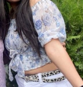 Floral Off-Shoulder Crop Top