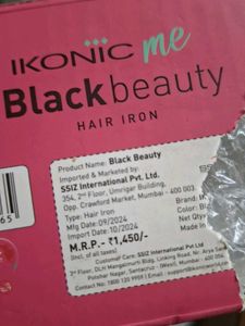 Black Beauty Hair Straightener Ikonic