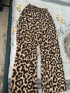 Leopard Print Flare Pants