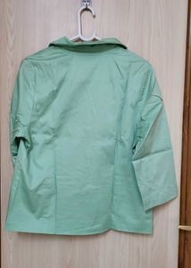 Mint Green Cropped Blazer