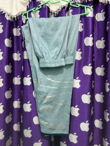Teal Embroidered Kurta set with pant