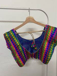 Vibrant Geometric Print Blouse