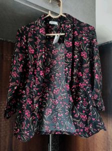 Floral Print Blazer