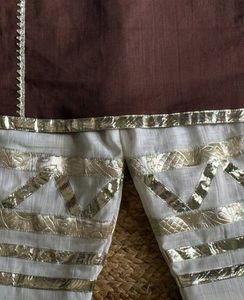 Elegant Brown & White Skirt