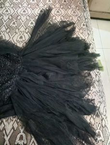 Stunning Black High-Low Evening Gown