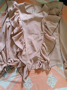 Ruffled Pink Blouse