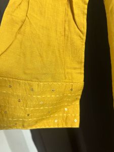 Yellow Kurta with Sequins