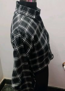 Plaid Crop Top Shirt