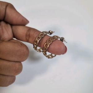 294. Oxidised Golden Hoops Combo
