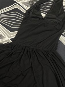 Elegant Black Halter Neck Dress
