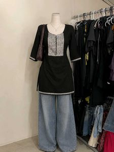 Stylish Black Kurta with Silver Embellishments