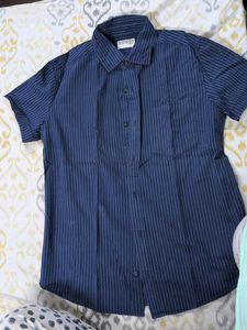 Denizen Blue Striped Button-Up Shirt