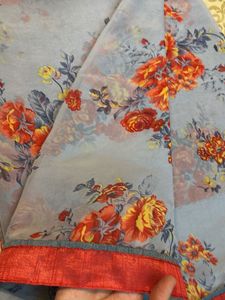 floral printed saree
